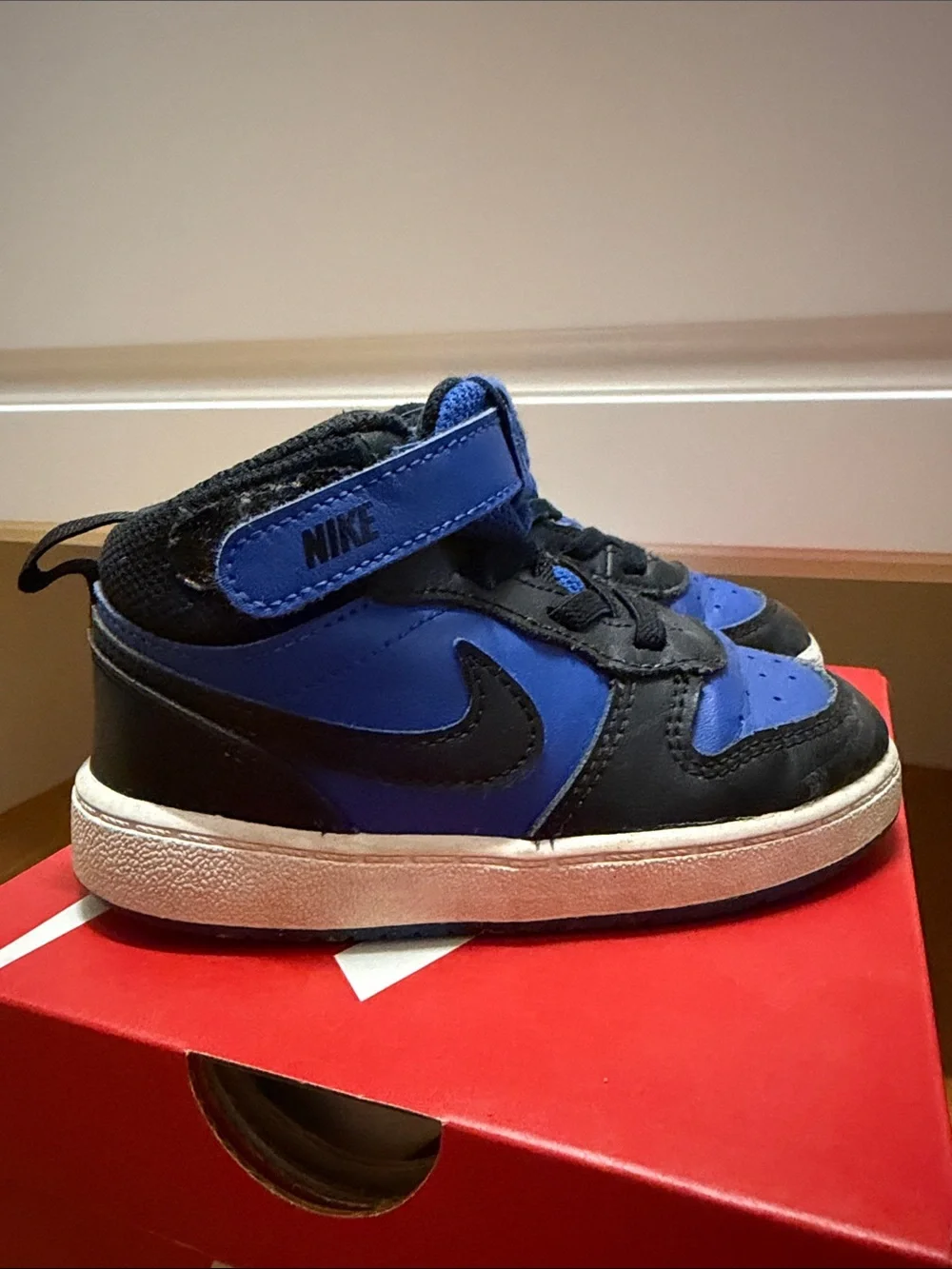 Nike Kids Blue and Black High-Top Sneakers